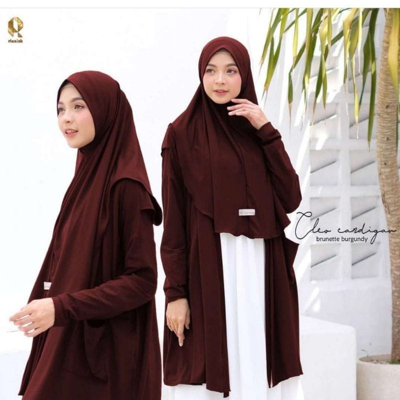 Hijab Cardigan 2in1 pake Pet/pad busa-Kerudung Menyatu Dengan Cardi, Bahan Nyaman dan Halus