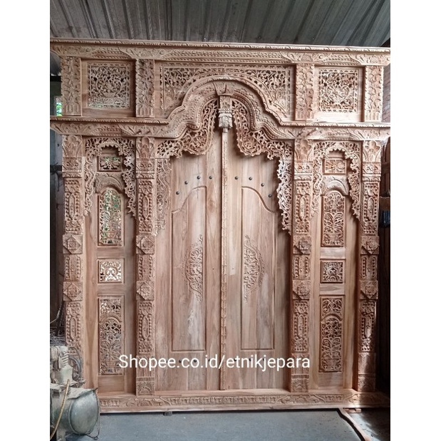 gebyok jati ukuran 2,5 meter finishing