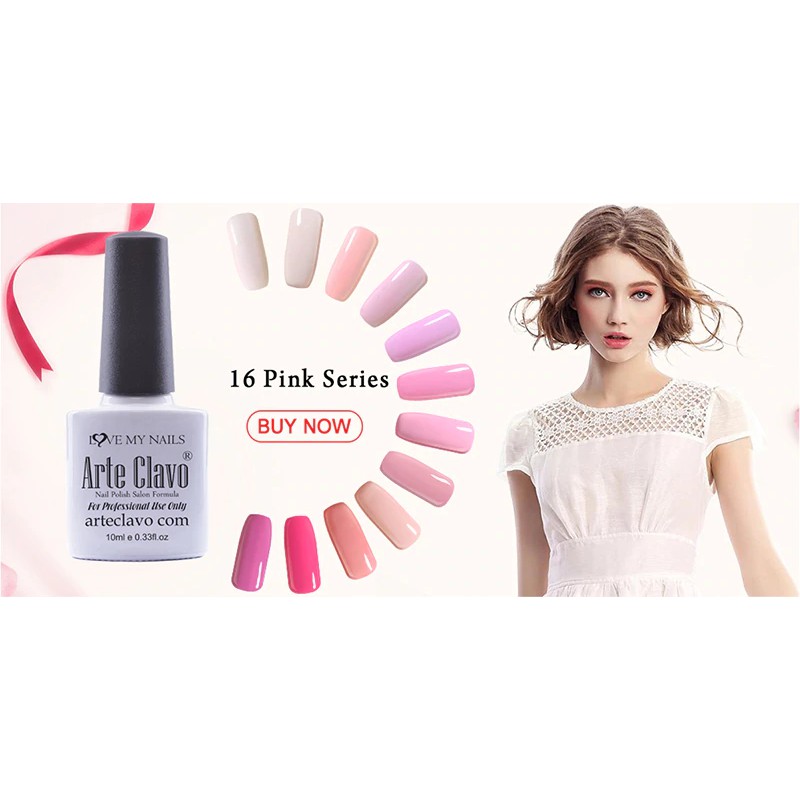 

Arte Clavo 85 Colors Gel Nail Polish LED UV Gel For Nail Soak Off Nails Gel Lacquer Glitter 8ML