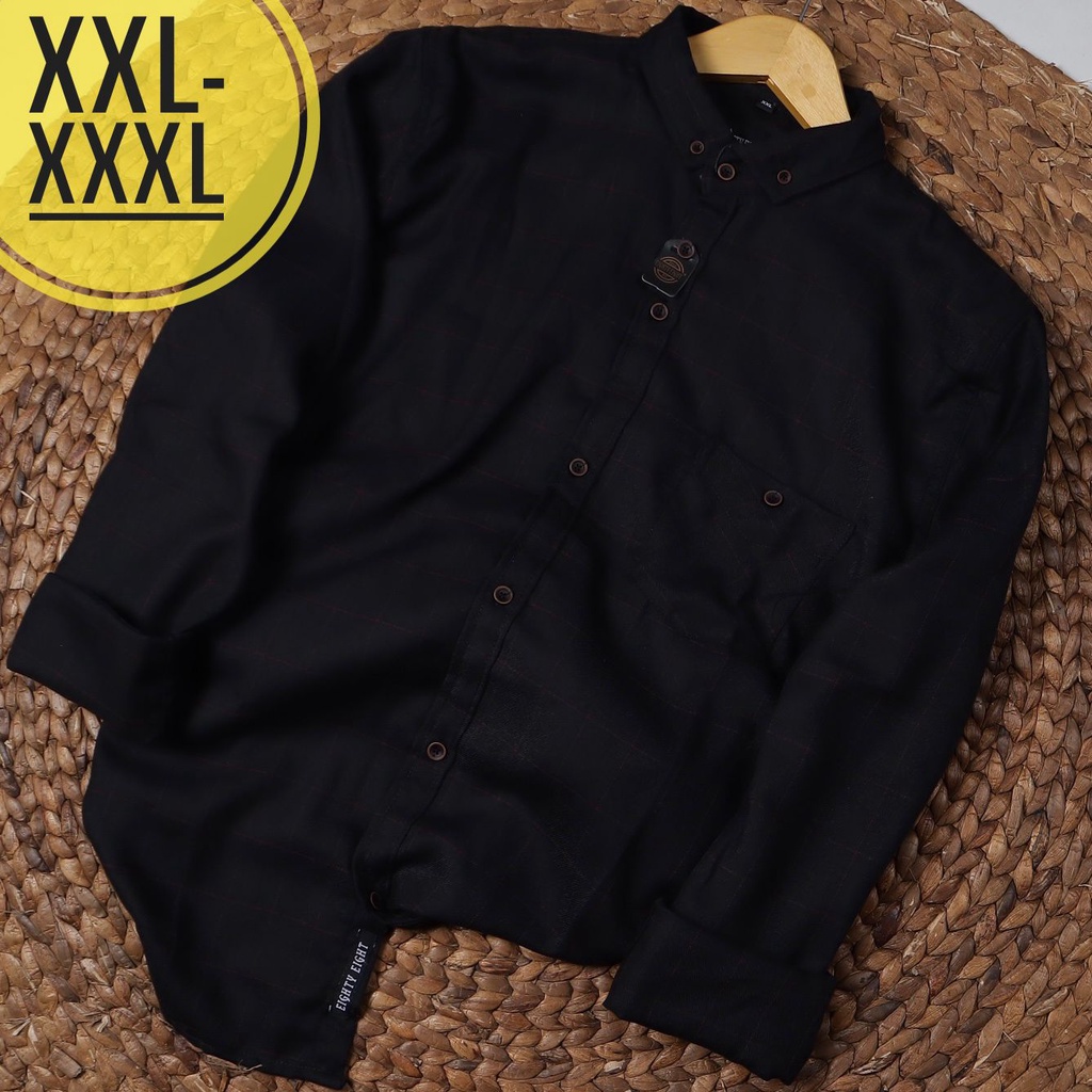 (BISA COD)KEMEJA FLANEL JUMBO PRIA  BRILL EIGHTY EIGHT KEMEJA BIG SIZE KEMEJA OVER SIZE KEMEJA XXL-X