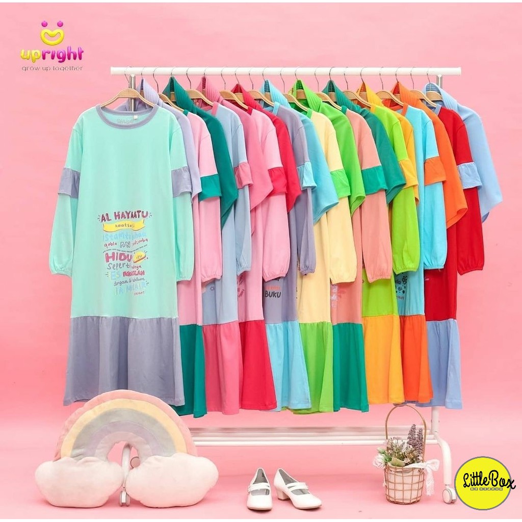 Gamis Set Hijab Anak Upright