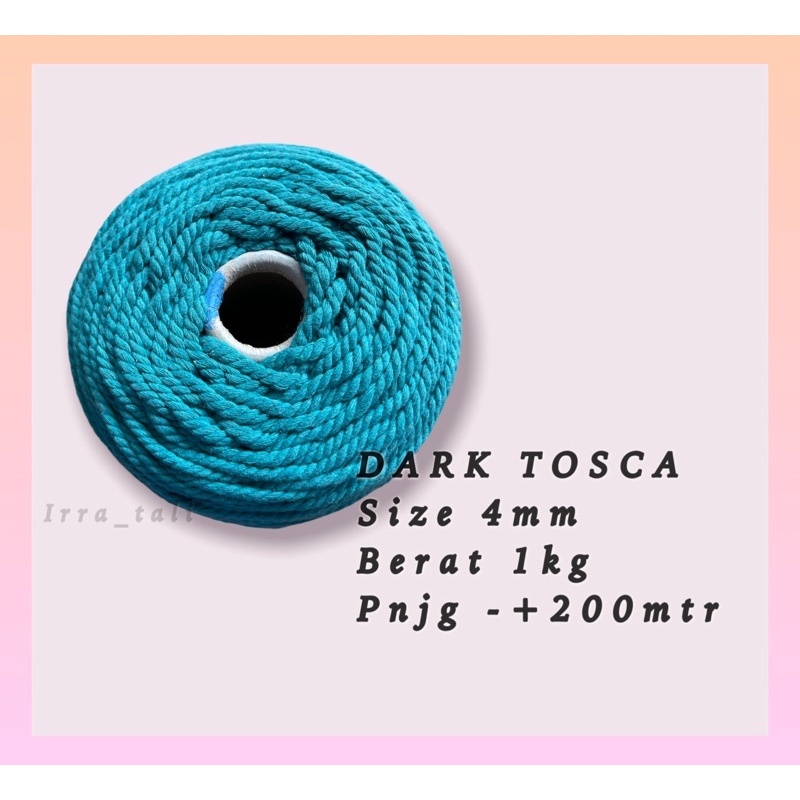 Tali katun warna DARK TOSCA 1kg