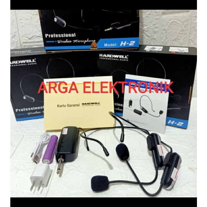Mic wireless hardwell H2 headset/mic hardwell H2 Bando original