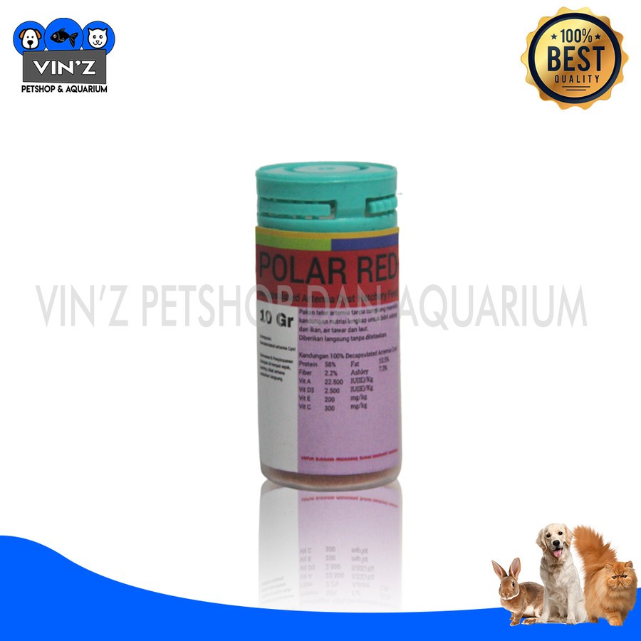 Artemia Polar Red 10 Gr / Artemia Shell Free Polar Red
