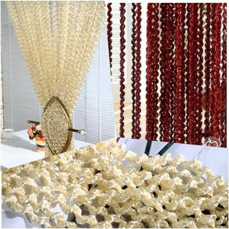 Tirai Benang Motif ULIR/ Tirai Pintu dan Jendela Motif ULIR