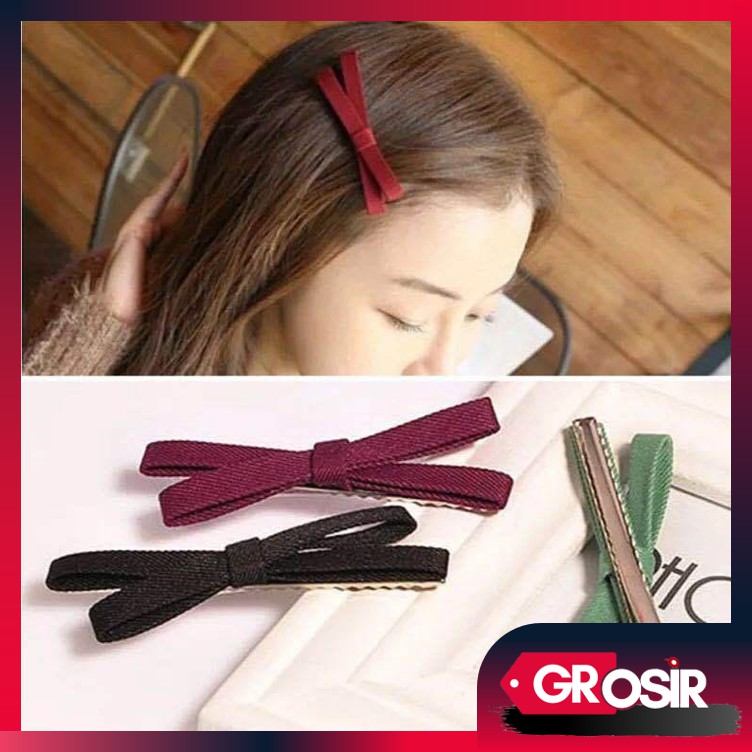 Grosir - F735 Jepit Rambut Pita Ala Korea / Aksesoris Jepitan Hair Clip / Jepitan Pita / Aksesoris