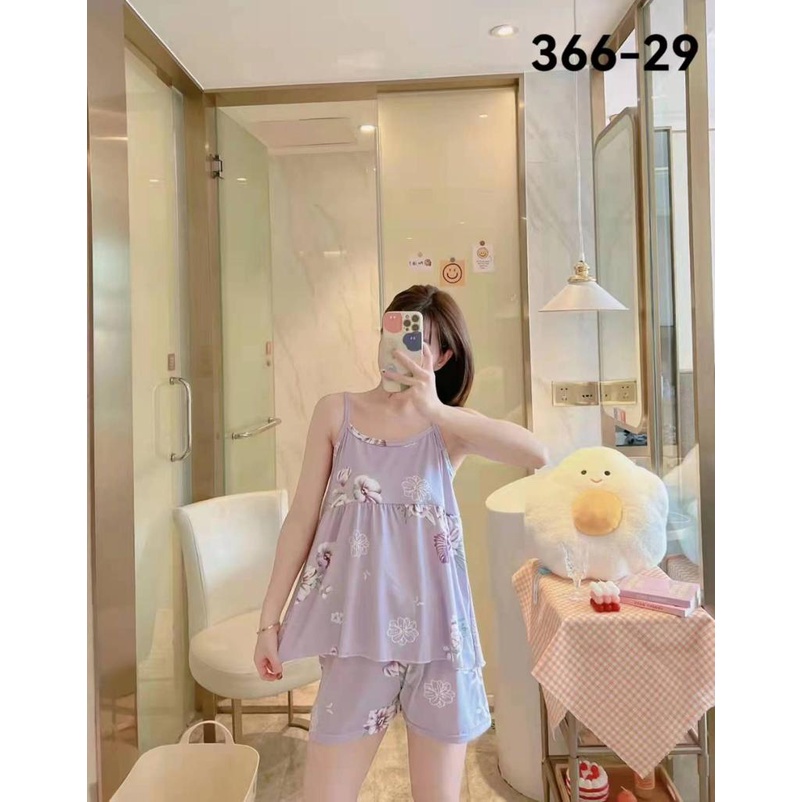 Piyama Set Baju Tidur Import murah model Babydoll wanita daster bahan kaos katun