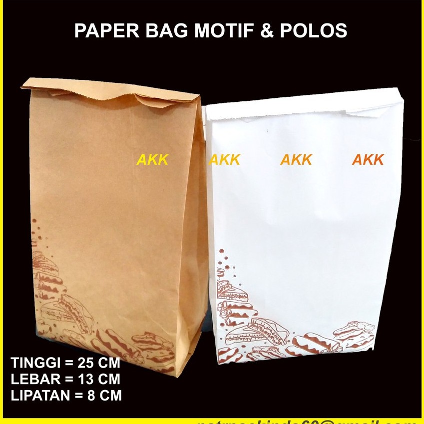 

Paper Bag Bkr 130x80x248 Coklat Print (100 Pcs)