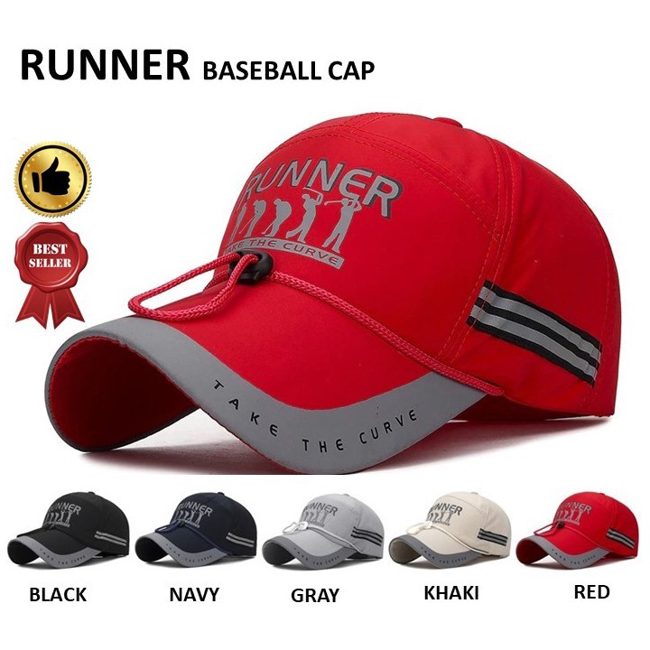 Baseball Cap RUNNER - Topi Baseball Topi Golf Topi Memancing