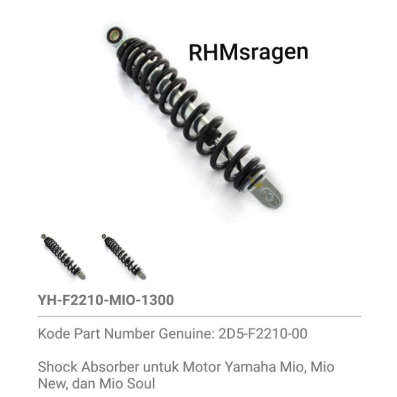 Shock belakang motor matic mio mioj mio m3 xeon aspira