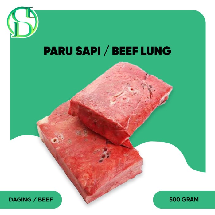 

Paru Sapi Beef Lung 500gr 500 Gram