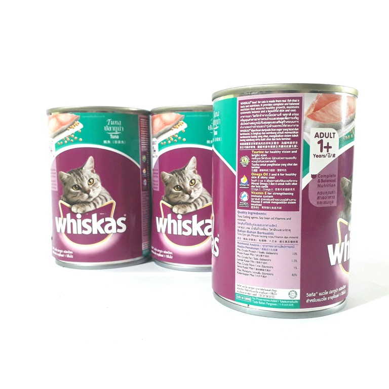 Makanan Kucing Wet Whiskas Tuna Kaleng 400gr