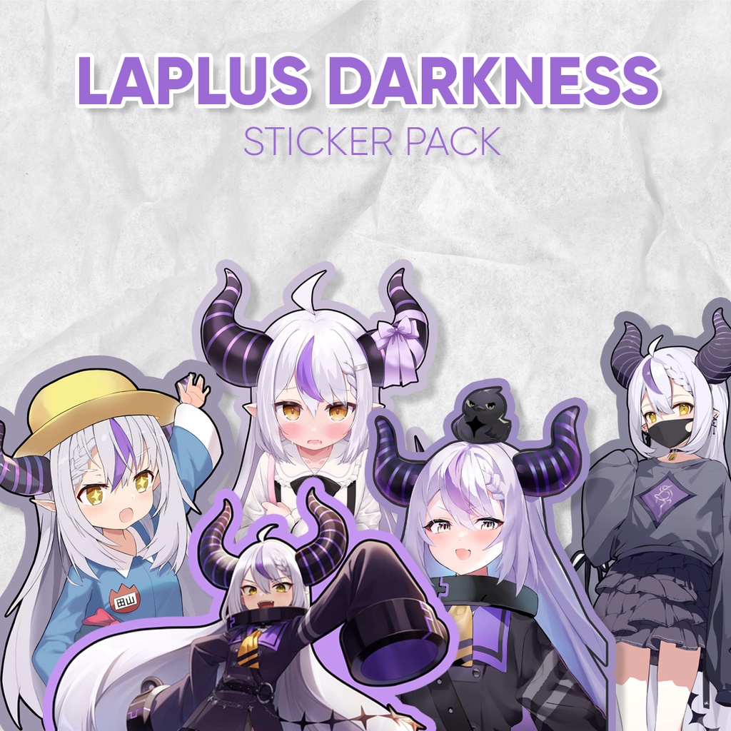 Stiker Pack Laplus Darkness Hololive Vtuber Anime Sticker Waterproof