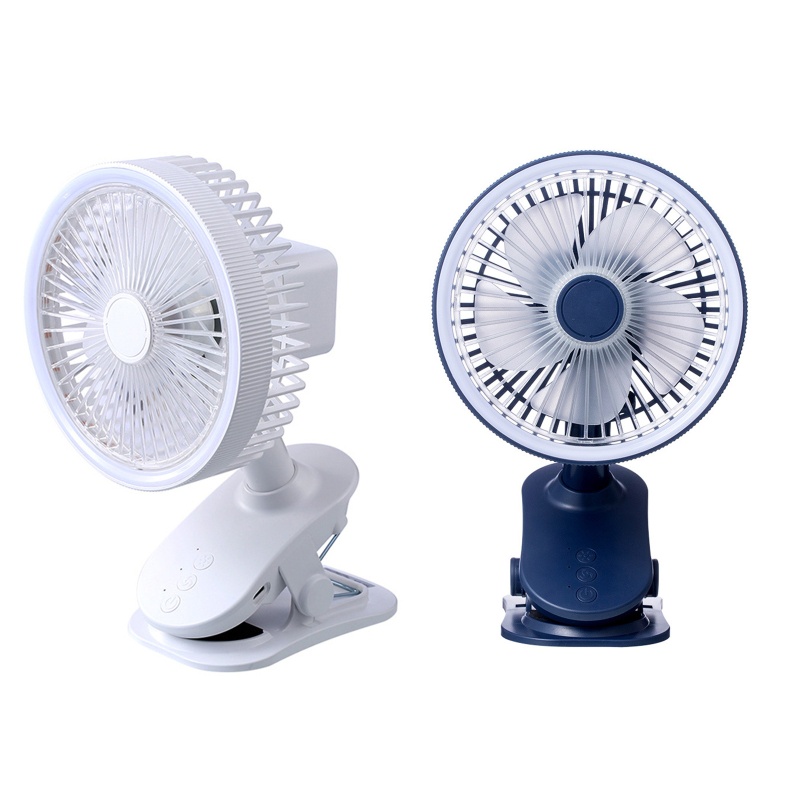 Vivi Kipas Angin Desktop 5.9inch Usb Charging Fan 3speed Clip Fan 2400mah Untuk Kamar Tidur