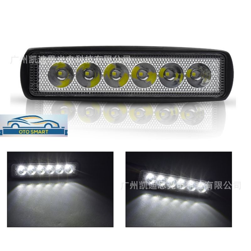 LAMPU TEMBAK SOROT LED BAR CREE CWL 6 MATA 18W 12V&amp;24V LAMPU LED MOBIL MOTOR