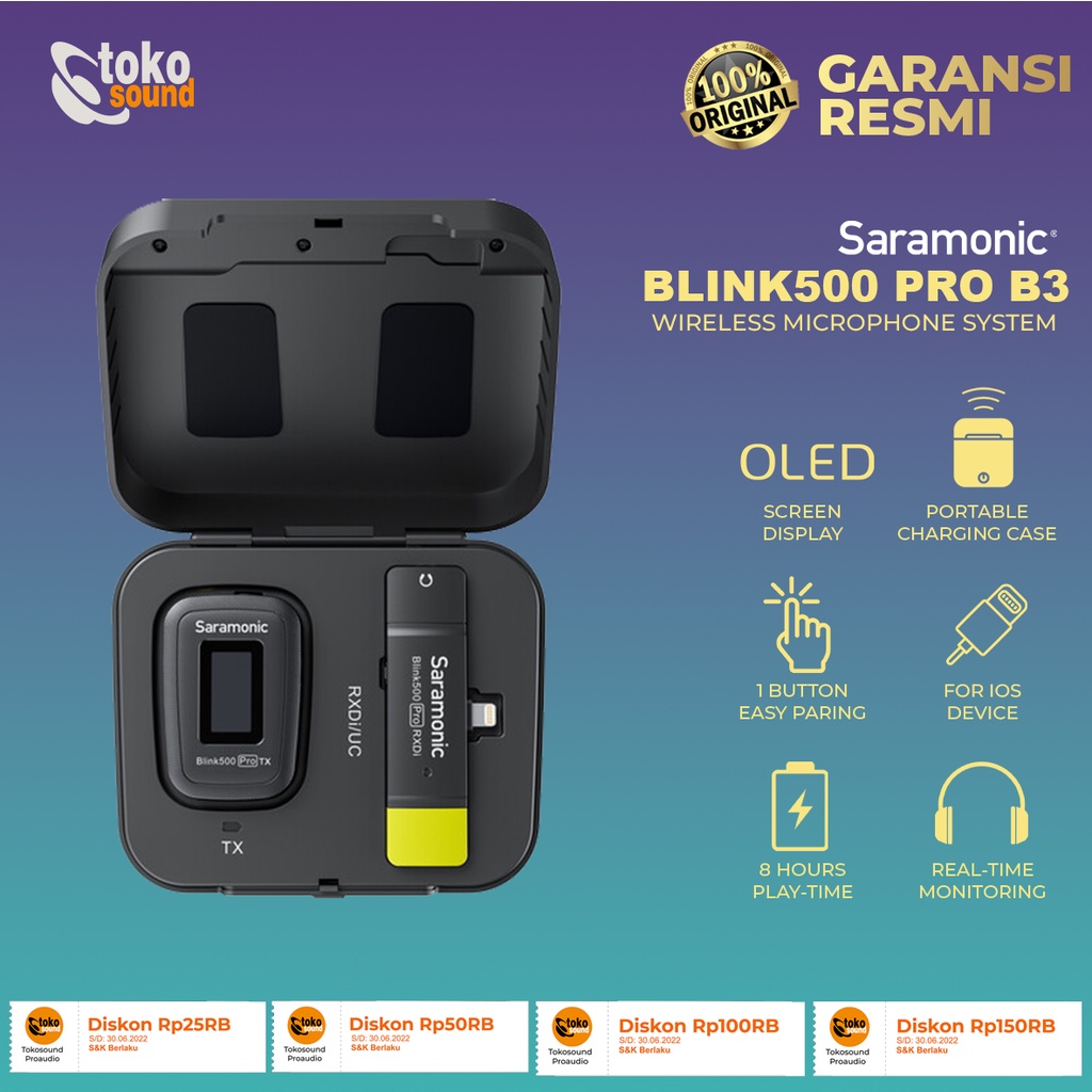 SARAMONIC BLINK 500 B3 PRO / BLINK 500 PRO B3 (TX+RXDI) Wireless Mic