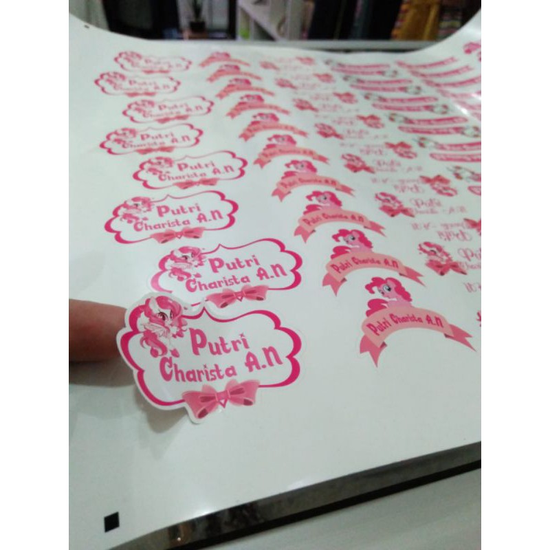 

Stiker Nama Lucu Bisa Custom Gambar Lain Murah per lembar A3