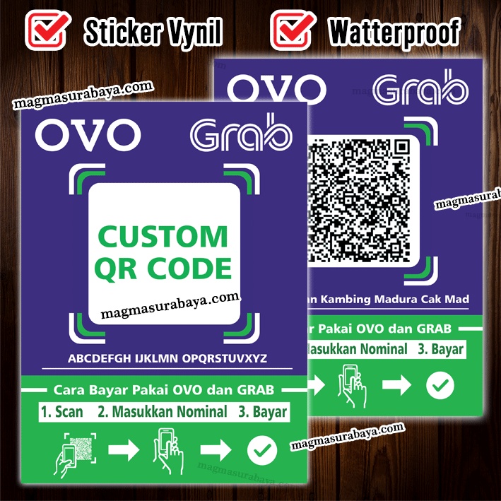 

Cetak stiker OVO (QR CODE )