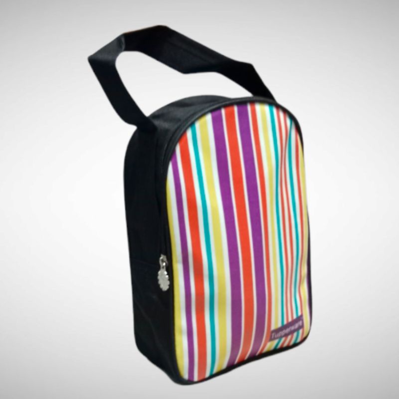 Tas Pouch stripe Tupperware jinjing