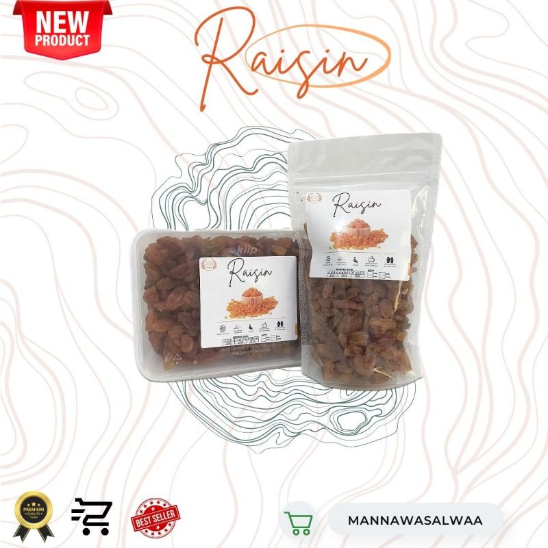 

Golden Raisin kismis asam manis 250gr dan 500gr by Mannawasawla | oleh-oleh haji dan umroh