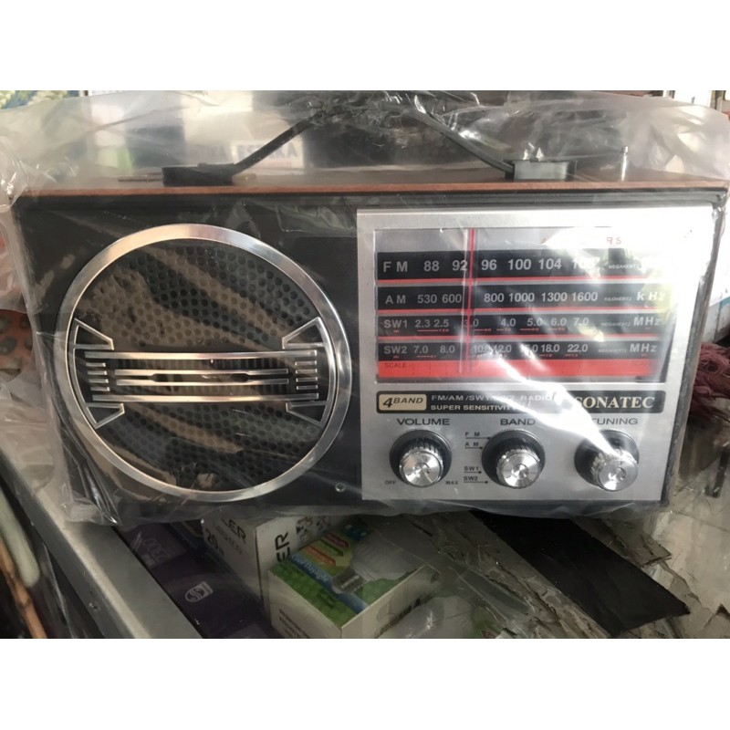 radio jadul kayu sonatec