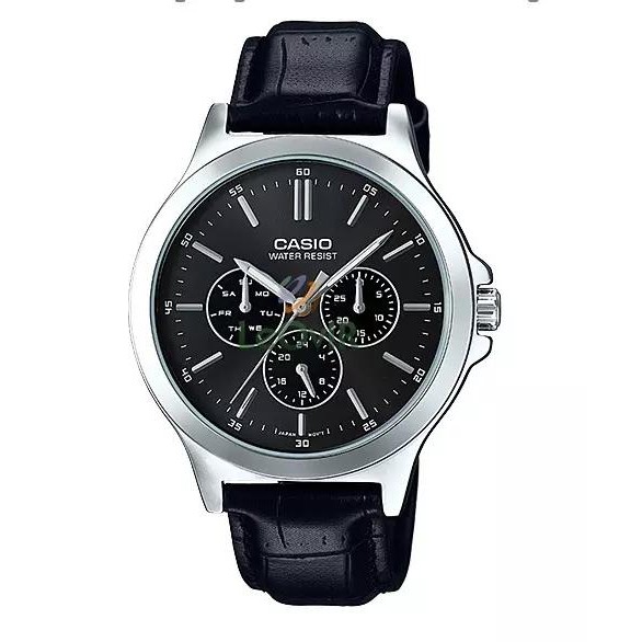 Casio Standard - MTP-V300L-1AUDF - Jam Tangan pria - Strap Leather