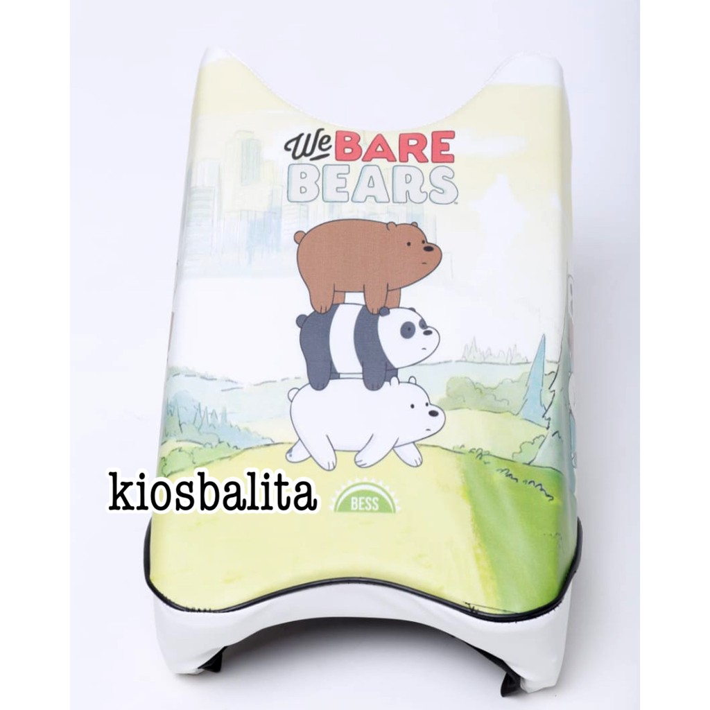 FREE MASKER!! JOK PORTABLE KURSI BONCENGAN MOTOR ANAK MULTIFUNGSI MATIC &amp; BEBEK MOTIF WE BARE BEARS