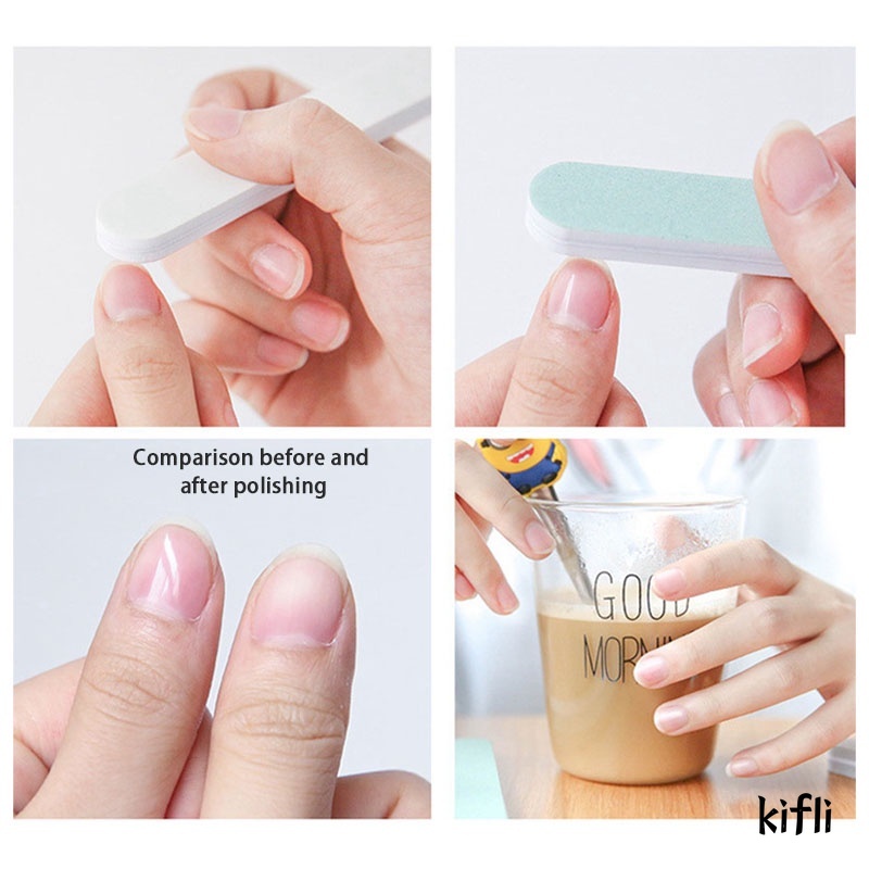 1pcs Pengikir Kuku Mini Spons,Strip Pemoles Alat,Manikur Kuku Nail File