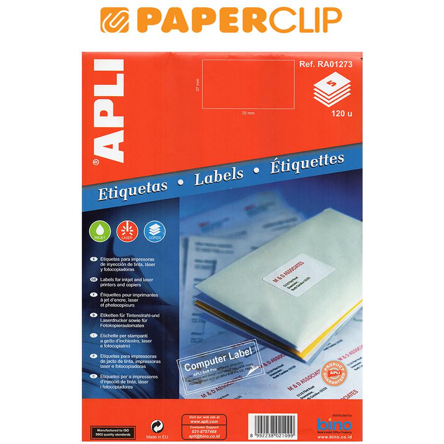 

LABEL APLI RA01273 37X70MM
