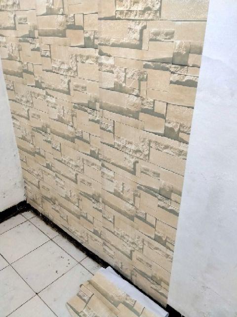 Wallpaper Stiker Dinding Motif Batu Alam Terang Ukuran 10m Wallpaper Stiker Dinding Motif Batu Alam Terang Ukuran 10m