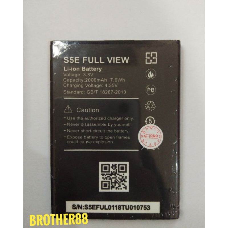 BATTERY BATERAI BATRE ADVAN S5E 4G FULL VIEW ORIGINAL