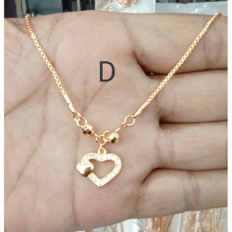 C3. Kalung xuping wanita lapis emas dgn mata zircon