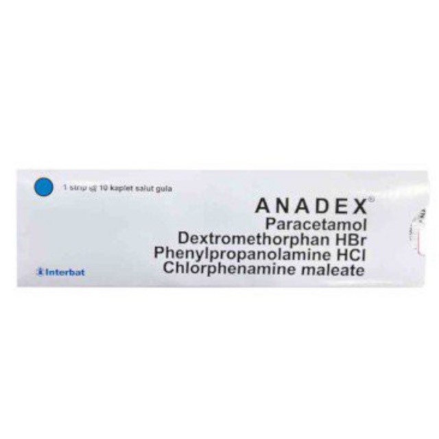 ANADEX Strip - Obat Demam Batuk Pilek Flu Isi 10 Tablet