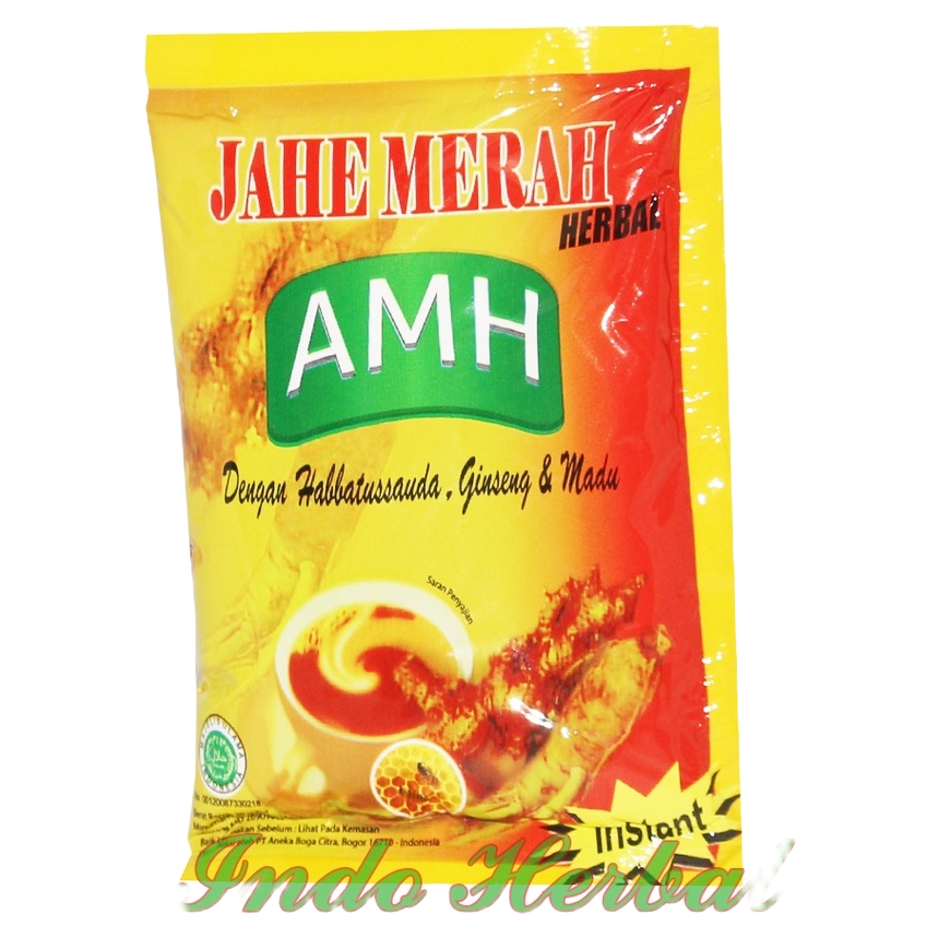 Jahe Merah Super Amanah AMH Per Pcs (+ Habbatussauda, ginseng dan madu) | Sashetan