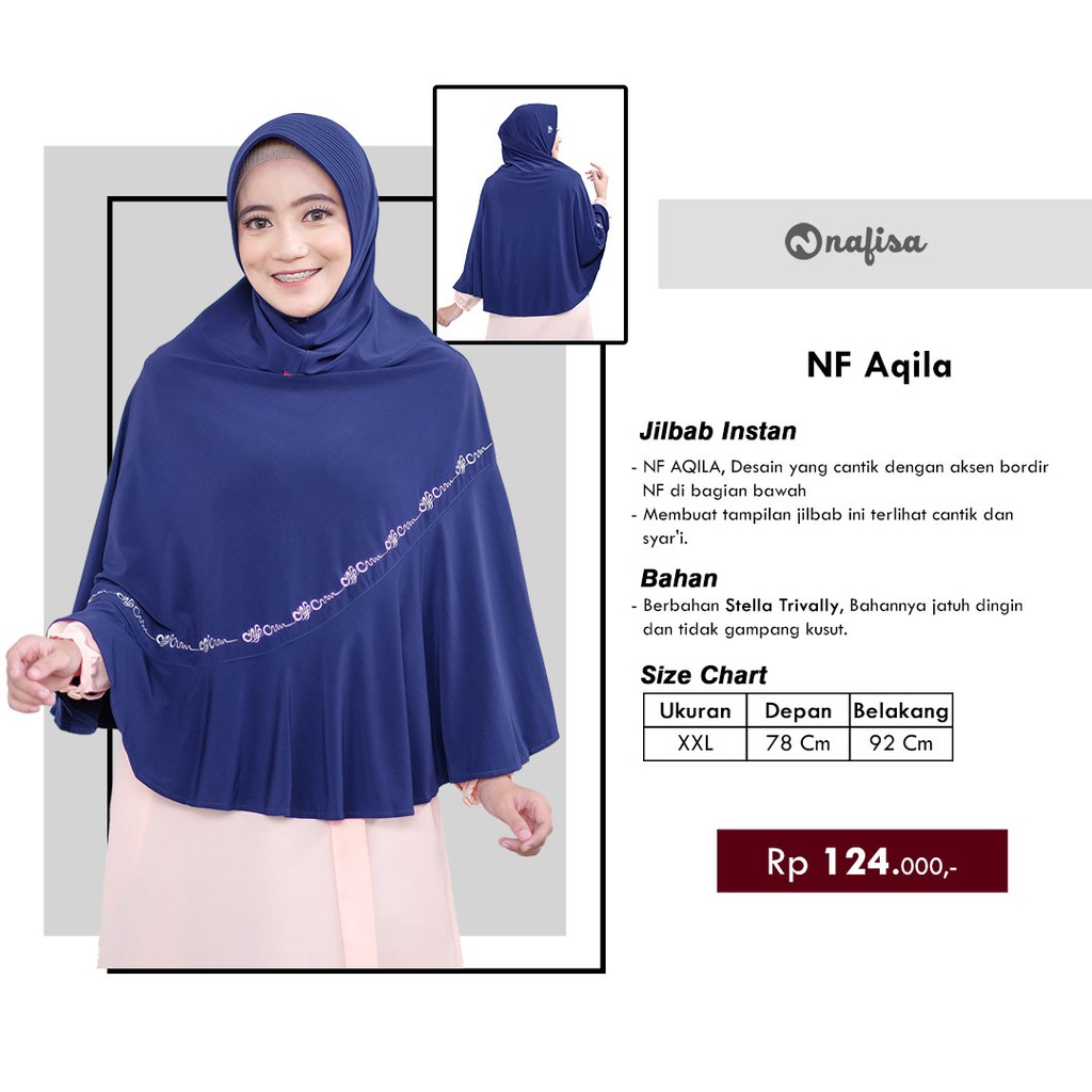 Hijab Nafisa Aqila Jilbab Panjang Bordir