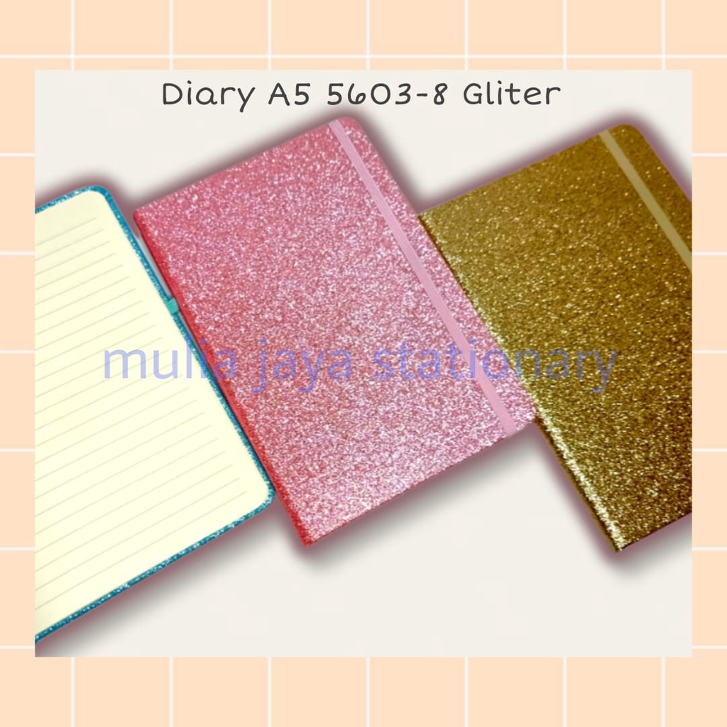 

buku diary / buku catatan / buku tulis / buku agenda A5 5603-8 Gliter