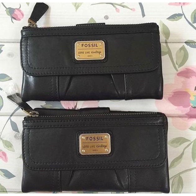 Dompet wanita original fossil Emory Clutch Black New with tag termurah
