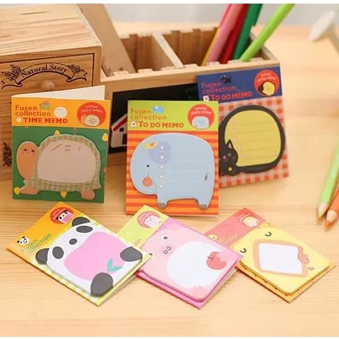 STICKY NOTES ANIMAL // Post It Note Karakter // Memo Kertas Tempel Binatang // ATK Lucu Murah COD