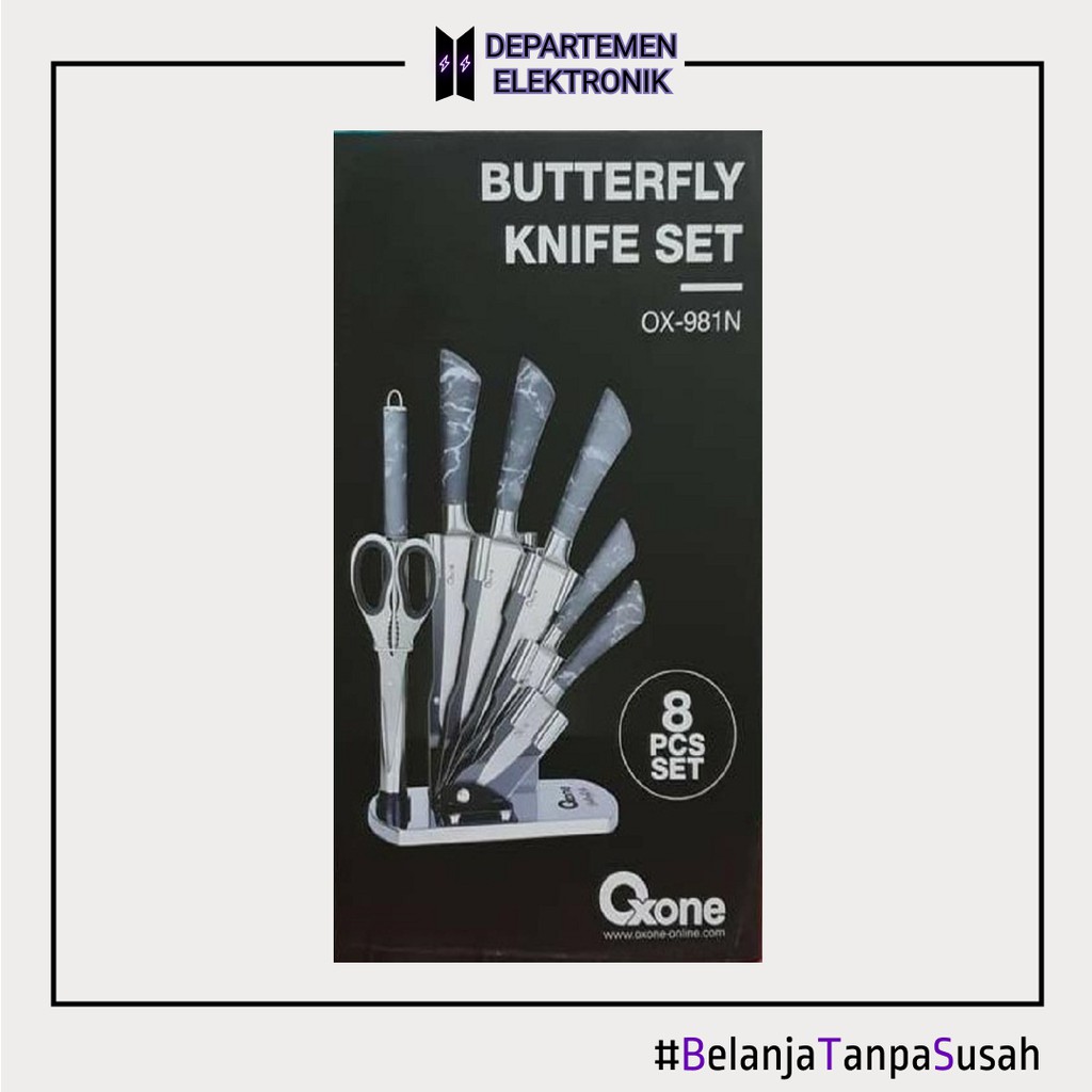PISAU DAPUR SET / OXONE BUTTERFLY KNIFE SET OX 981 N MURAH BANGET / GARANSI RESMI