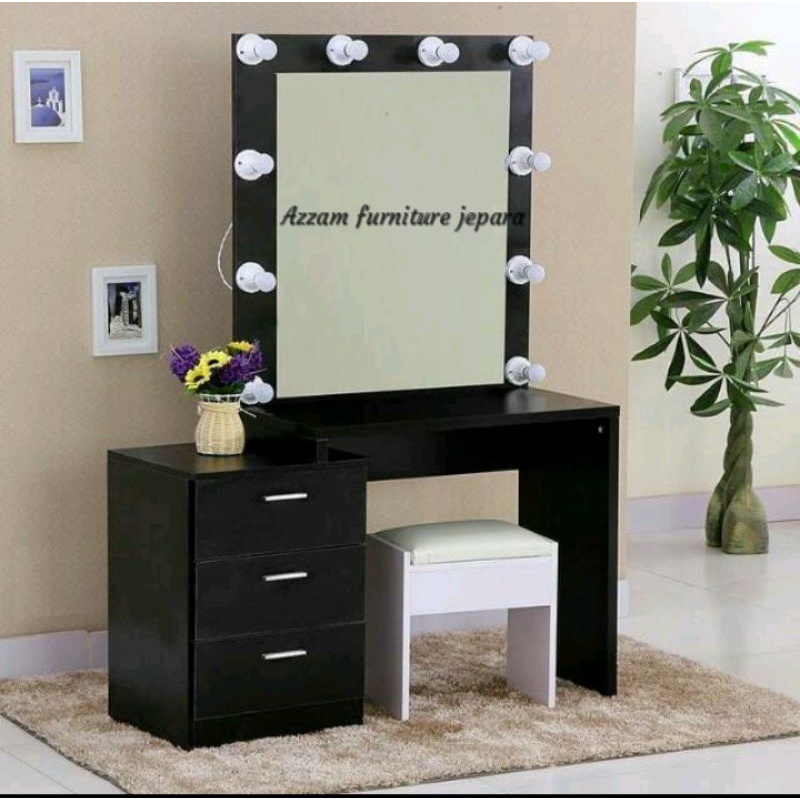 meja rias lampu jati minimalis