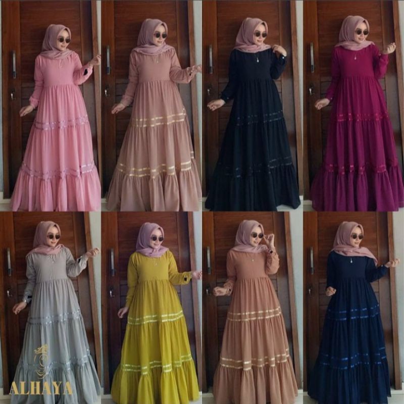 Kaira dan Sahira ori by Alhaya/Gamis mewah/gamis syari/gamis Alhaya/paling best seller