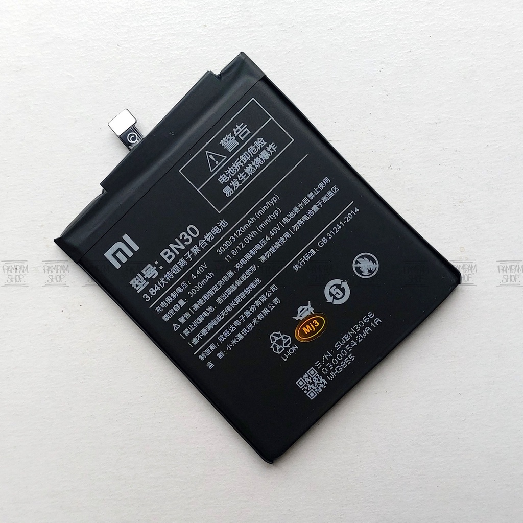 Baterai XiaoMi BN30 Mi Redmi 4A Original OEM Batre Batrai Battery BN 30 HP Xiao Mi 4 A HP Handphone