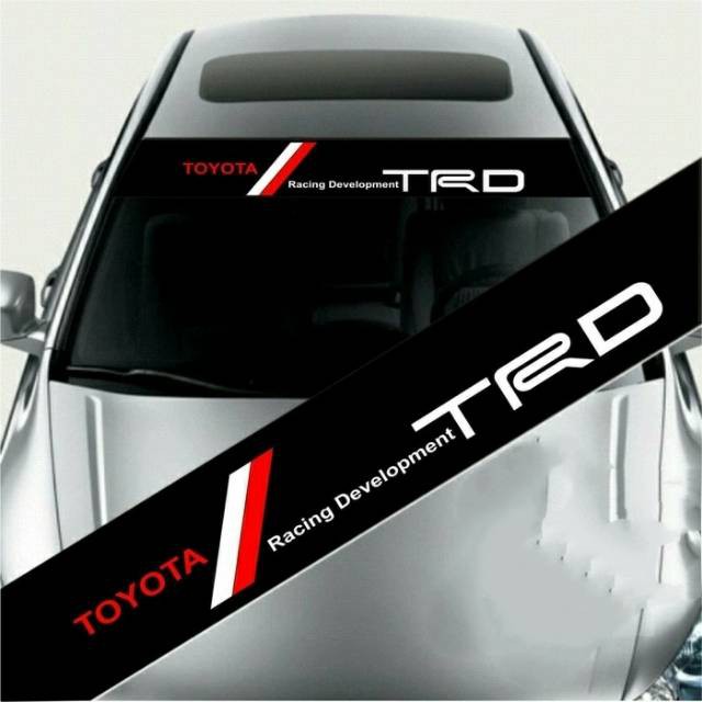 Stiker kaca depan mobil TRD DEVELOPMENT