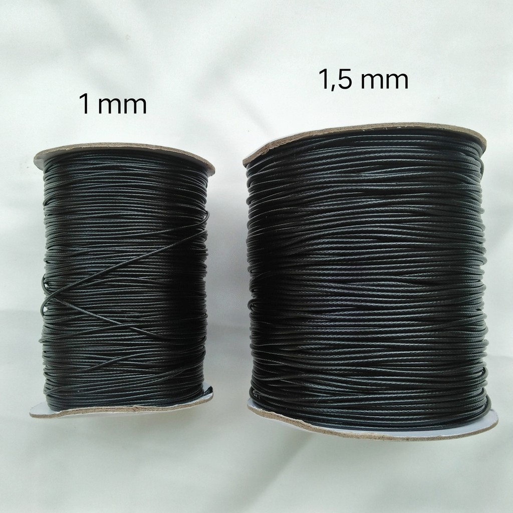 [Meteran] Tali korea 1mm 1.5 mm buat kerajinan gelang kalung wax cord waterproof