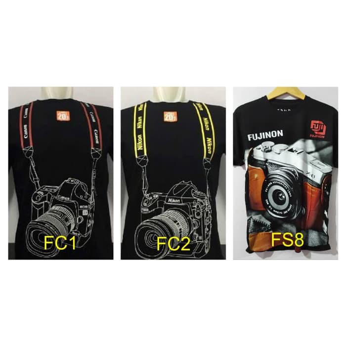 KAOS FOTOGRAFI KAMERA CANON NIKON