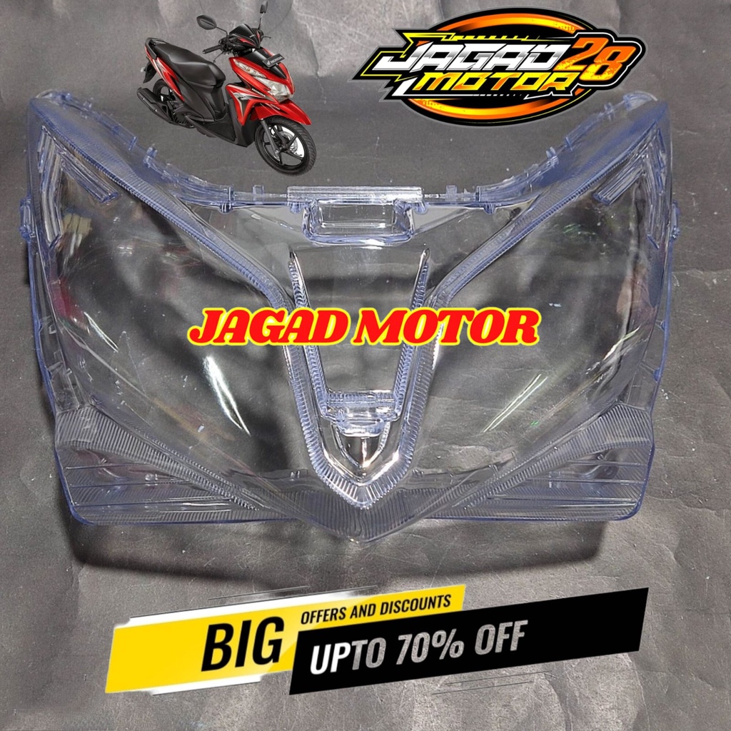 Reflektor Lampu Depan Vario Techno 125 / Reflektor Lampu Depan Vario 125 Fi Lama Old / Lampu Depan Vario 125 Old Tahun 2013 2014 2015 / Reflektor  Headlamp Plus Mika Lampu Depan Vario 125 Tekno Lama Komplit 2013 2014 2015