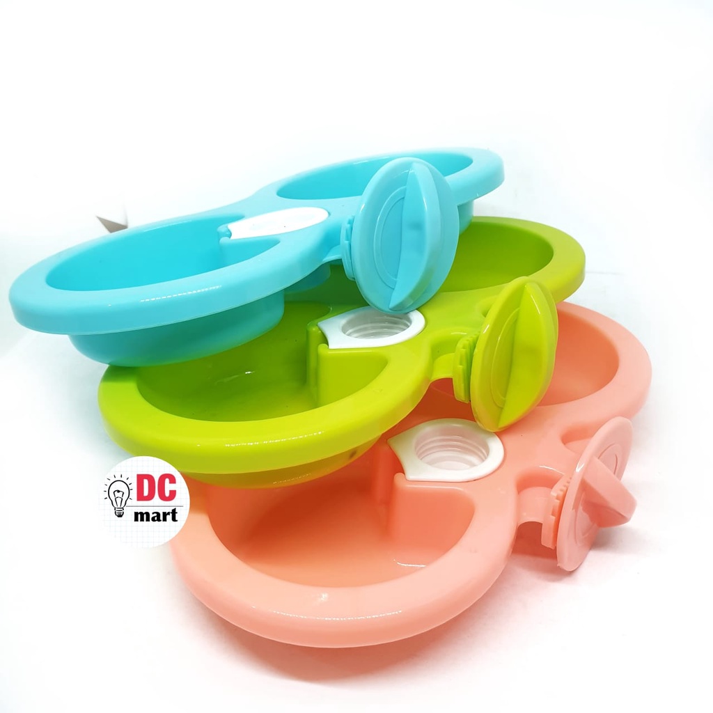 Tempat Makan PASTEL Gantung Dobel / MP # 66 / Pet Bowl Feeder