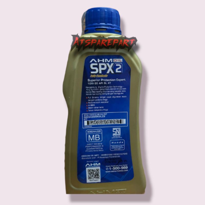 PROMO FLASH SALE ATS OIL SPX 2 800 ML 10w-30 SL FULLY SYNTHETIC OLI MATIC