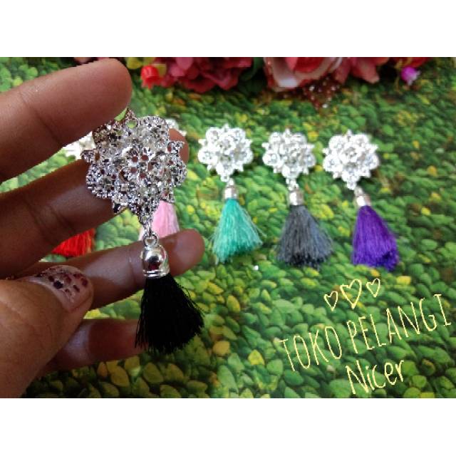 Bros/Bross Hijab Juntai Tassel Cantik Murah Aksesoris Fashion