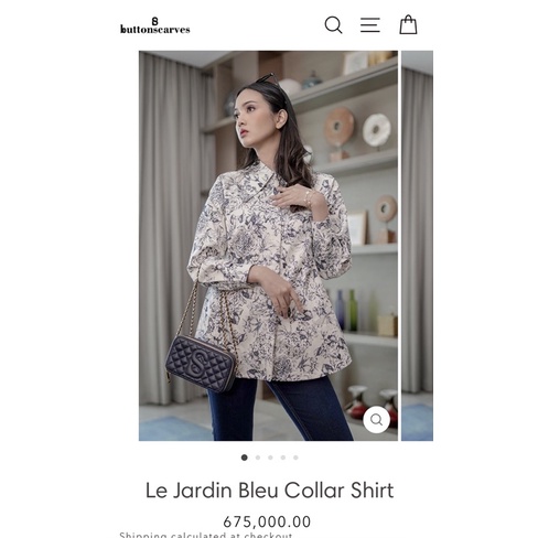 Benang Jarum Le Jardin Collar Shirt